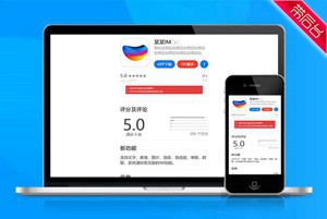 手机app应用程序软件官网着陆页落地页引导页【带后台】