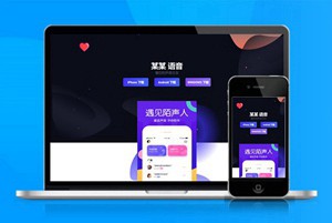交友 聊天 群聊 APP下载页 宣传页 着陆页 落地页 引导页